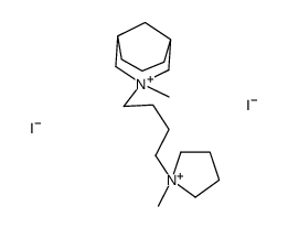 3-methyl-3-[4-(1-methylpyrrolidin-1-ium-1-yl)butyl]-3-azoniabicyclo[3.3.1]nonane,diiodide结构式