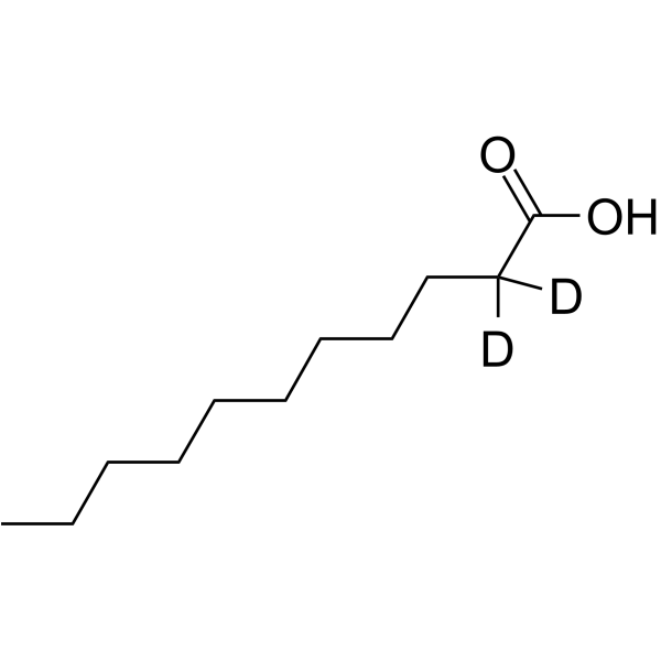 十一烷酸-D2结构式