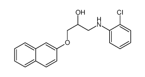 1-(2-chloroanilino)-3-naphthalen-2-yloxypropan-2-ol结构式