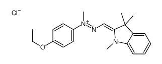 2-[[(4-ethoxyphenyl)methylhydrazono]methyl]-1,3,3-trimethyl-3H-indolium chloride结构式