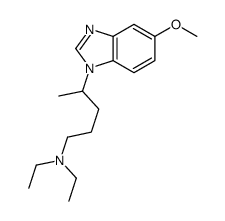 N,N-diethyl-4-(5-methoxybenzimidazol-1-yl)pentan-1-amine结构式