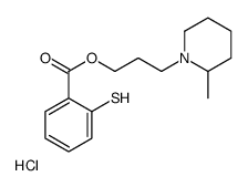 3-(2-methylpiperidin-1-ium-1-yl)propyl 2-sulfanylbenzoate,chloride结构式