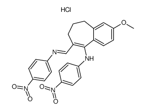 3-methoxy-N-(4-nitrophenyl)-8-(((4-nitrophenyl)imino)methyl)-6,7-dihydro-5H-benzo[7]annulen-9-amine hydrochloride Structure