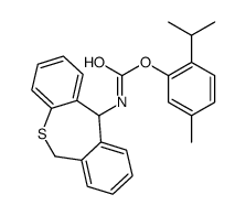 (5-methyl-2-propan-2-ylphenyl) N-(6,11-dihydrobenzo[c][1]benzothiepin-11-yl)carbamate Structure