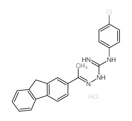 2-(4-chlorophenyl)-1-[1-(9H-fluoren-2-yl)ethylideneamino]guanidine Structure