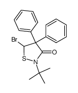 5-bromo-2-t-butyl-4,4-diphenylisothiazolidin-3-one结构式