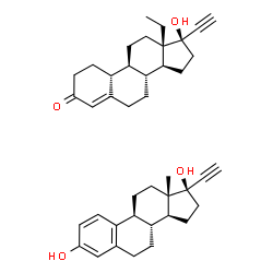 (8R,9S,10R,13S,14S,17S)-13-ethyl-17-ethynyl-17-hydroxy-1,2,6,7,8,9,10,11,12,14,15,16-dodecahydrocyclopenta[a]phenanthren-3-one结构式