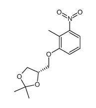 (S)-2,2-dimethyl-4-((2-methyl-3-nitrophenoxy)methyl)-1,3-dioxolane结构式