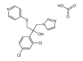 2-(2,4-dichlorophenyl)-1-imidazol-1-yl-3-pyridin-4-ylsulfanylpropan-2-ol,nitric acid结构式