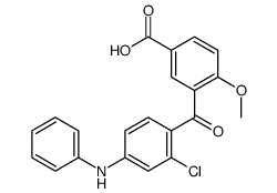 3-(4-anilino-2-chlorobenzoyl)-4-methoxybenzoic acid结构式