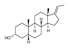 (E)-5β-pregn-17(20)-en-3α-ol Structure