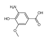 3-AMINO-4-HYDROXY-5-METHOXYBENZOIC ACID Structure