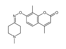 1-methylpiperidin-4-one O-(4,8-dimethylcoumarin-7-yl)oxime结构式