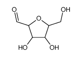 3,4-dihydroxy-5-hydroxymethyl-tetrahydro-furan-2-carbaldehyde结构式