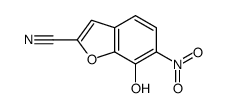 7-hydroxy-6-nitro-1-benzofuran-2-carbonitrile结构式