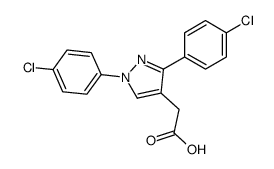 2-[1,3-bis(4-chlorophenyl)pyrazol-4-yl]acetic acid结构式