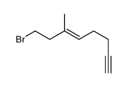 8-bromo-6-methyloct-5-en-1-yne Structure