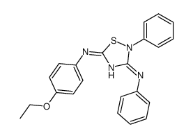 5-(4-ethoxyphenyl)-imino-3-phenylimino-2-phenyl-1,2,4-thiadiazolidine结构式