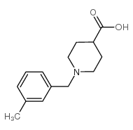 N-(3-甲基苄基)哌啶-4-羧酸结构式