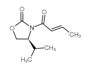 (4S)-N-巴豆酰基-4-异丙基-2-恶唑烷酮结构式