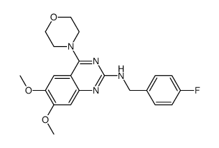 N-(4-fluorobenzyl)-6,7-dimethoxy-4-morpholinoquinazolin-2-amine结构式