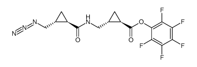 pentafluorophenyl (1R,2R)-2-[({[(1R,2R)-2-(azidomethyl)cyclopropyl]carbonyl}amino)methyl]cyclopropanecarboxylate Structure