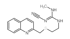 3-cyano-2-methyl-1-[2-(quinolin-2-ylmethylsulfanyl)ethyl]guanidine结构式