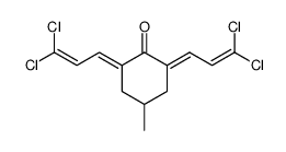 Cyclohexanone, 2,6-bis(3,3-dichloro-2-propen-1-ylidene)-4-methyl Structure