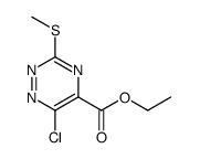 ETHYL 6-CHLORO-3-(METHYLTHIO)-1,2,4-TRIAZINE-5-CARBOXYLATE Structure