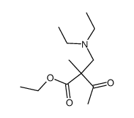 2-diethylaminomethyl-2-methyl-acetoacetic acid ethyl ester Structure