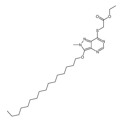 ethyl 2-(3-hexadecoxy-2-methylpyrazolo[4,3-d]pyrimidin-7-yl)sulfanylacetate Structure