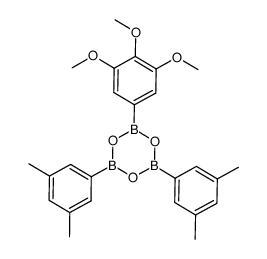 2,4-bis(3,5-dimethylphenyl)-6-(3,4,5-trimethoxyphenyl)-1,3,5,2,4,6-trioxatriborinane Structure