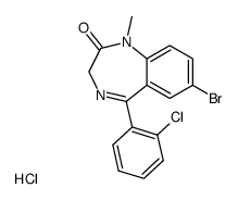 7-Bromo-5-(2-chloro-phenyl)-1-methyl-1,3-dihydro-benzo[e][1,4]diazepin-2-one; hydrochloride Structure