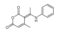 3-(1-anilinoethylidene)-4-methylpyran-2,6-dione Structure