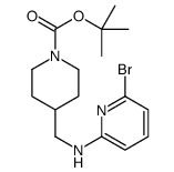 4-[[(6-溴-2-吡啶基)氨基]甲基]-1-哌啶甲酸叔丁酯结构式