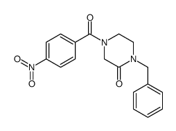 1-benzyl-4-(4-nitrobenzoyl)piperazin-2-one Structure