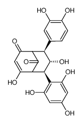 8-(3,4-dihydroxyphenyl)-7-hydroxy-6-(2,4,6-trihydroxyphenyl)bicyclo<3.3.1>nonane-2,4,9-trione结构式