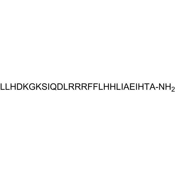 LEU-LEU-HIS-ASP-LYS-GLY-LYS-SER-ILE-GLN-ASP-LEU-ARG-ARG-ARG-PHE-PHE-LEU-HIS-HIS-LEU-ILE-ALA-GLU-ILE-HIS-THR-ALA-NH2图片