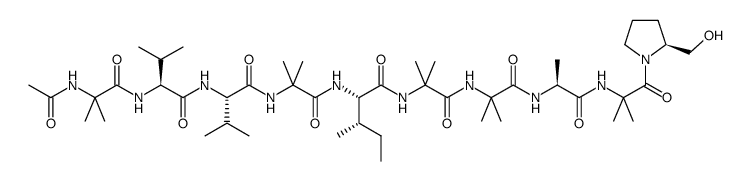 Ac-Aib-Val-Val-Aib-Ile-Aib-Aib-Ala-Aib-prolinol Structure