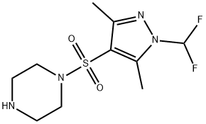 1-{[1-(difluoromethyl)-3,5-dimethyl-1H-pyrazol-4-yl]sulfonyl}piperazine Structure