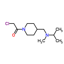 2-Chloro-1-(4-{[isopropyl(methyl)amino]methyl}-1-piperidinyl)ethanone结构式