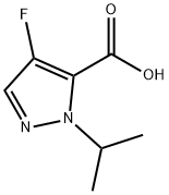 4-氟-1-异丙基-1H-吡唑-5-羧酸结构式