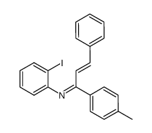 N-(2-iodophenyl)-3-phenyl-1-(p-tolyl)prop-2-en-1-imine结构式