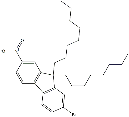 2-bromo-7-nitro-9,9-dioctyl-9H-fluorene结构式