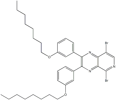 5,8-dibromo-2,3-bis(3-(octyloxy)phenyl)pyrido[3,4-b]pyrazine Structure