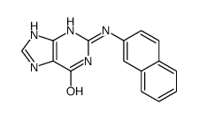 2-(naphthalen-2-ylamino)-3,7-dihydropurin-6-one结构式