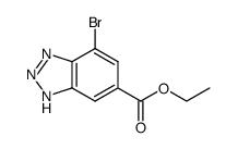 ethyl 4-bromo-1H-1,2,3-benzotriazole-6-carboxylate structure