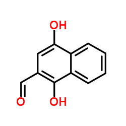 1,4-Dihydroxy-2-naphthaldehyde结构式