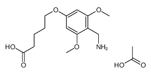 5-[4-(Aminomethyl)-3,5-dimethoxyphenoxy]pentanoic Acid Acetate结构式