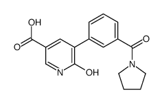 6-oxo-5-[3-(pyrrolidine-1-carbonyl)phenyl]-1H-pyridine-3-carboxylic acid结构式